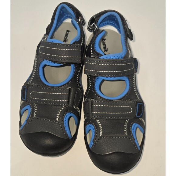 Kamik Seaturtle2 Kids Sport Sandal Black Blue Closed Toe US 1 Outdoor Water - Picture 2 of 6
